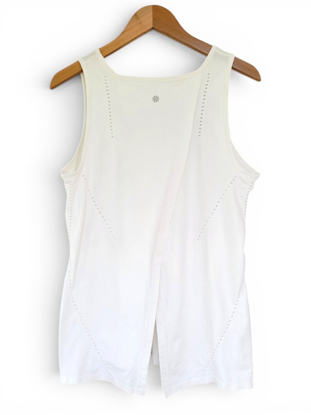 Athleta Foothill Seamless Nylon Stretch Split Back Tank Top in Bright White - Picture 6 of 11